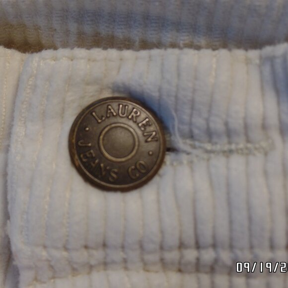 LRL Lauren Jeans Co Ralph Lauren Cream Corduroy Size 8 - Picture 9 of 15